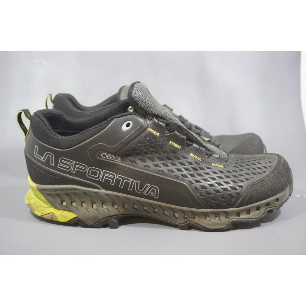 La Sportiva Spire GTX Shoes Mens Size 10.5 Black Gore-Tex Hiking Vibram 2104-C